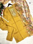 DESIGNER VISCOSE CHANDERI EMBROIDERY WORK TOP BOTTOM WITH DUPATTA FESTIVE WEAR WHOLESALE PRICE ETHNIC GARMENT (3)