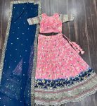 DESIGNER VISCOSE JACQUARD DYEING AND EMBROIDERY SEQUENCE WORK LEHENGA CHOLI WITH DUPATTA WEDDING WEAR WHOLESALE PRICE ETHNIC GARMENT (3)