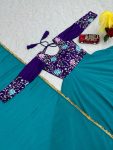 DESINGER CHINON EMBROIDERY THREAD WORK GOWN WITH DUPATTA FESTIVE WEAR WHOLESALE PRICE ETHNIC GARMENT (11)