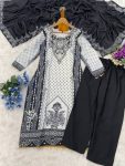 FACNY MUSLIN COTTON DIGITAL PRINT WITH REAL MIRROR HANDWORK TOP BOTTOM WITH DUPATTA FESTIVE WEAR WHOLESALE PRICE ETHNIC GARMENT (3)