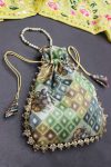 FACNY VISCOSE SILK WEAVING WITH PRINT WORK POTLI PURSE FESTIVE WEAR WHOLESALE PRICE ETHNIC GARMENT (2)