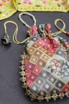 FACNY VISCOSE SILK WEAVING WITH PRINT WORK POTLI PURSE FESTIVE WEAR WHOLESALE PRICE ETHNIC GARMENT (3)