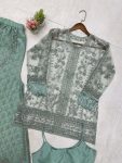 FANCY BUTTERFLY NET SEQUENCE EMBROIDERY WORK TOP BLOUSE WITH PALAZZO PARTY WEAR WHOLESALE PRICE ETHNIC GARMENT (9)