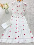 FANCY CAMBRIC COTTON THREAD EMBROIDERY WORK TOP BOTTOM SET FESTIVE WEAR WHOLESALE PRICE ETHNIC GARMENT (4)