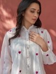 FANCY CAMBRIC COTTON THREAD EMBROIDERY WORK TOP BOTTOM SET FESTIVE WEAR WHOLESALE PRICE ETHNIC GARMENT (4)