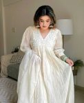 FANCY CHANDERI SILK THREAD EMBROIDERY WORK ALIA CUT TOP BOTTOM WITH DUPATTA PARTY WEAR WHOLESALE PRICE ETHNIC GARMENT (1)