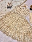 FANCY CHINNON SILK EMBROIDERY SEQUENCE WORK ANARKALI GOWN BOTTOM WITH DUPATTA PARTY WEAR WHOLESALE PRICE ETHNIC GARMENT (3)