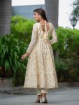 FANCY CHINNON SILK EMBROIDERY SEQUENCE WORK ANARKALI GOWN BOTTOM WITH DUPATTA PARTY WEAR WHOLESALE PRICE ETHNIC GARMENT (3)