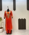 FANCY CHINON DIGITAL PRINTED MIRROR EMBROIDERY WORK BLOUSE TOP WITH BOTTOM PARTY WEAR WHOLESALE PRICE ETHNIC GARMENT (3)