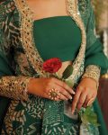 FANCY CHINON EMBROIDERY MIRROR WORK TOP TUBE TOP BOTTOM WITH DUPATTA PARTY WEAR WHOLESALE PRICE ETHNIC GARMENT (20)