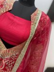 FANCY CHINON EMBROIDERY MIRROR WORK TOP TUBE TOP BOTTOM WITH DUPATTA PARTY WEAR WHOLESALE PRICE ETHNIC GARMENT (19)