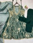 FANCY CHINON EMBROIDERY MIRROR WORK TOP TUBE TOP BOTTOM WITH DUPATTA PARTY WEAR WHOLESALE PRICE ETHNIC GARMENT (20)