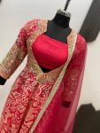 FANCY CHINON EMBROIDERY MIRROR WORK TOP TUBE TOP BOTTOM WITH DUPATTA PARTY WEAR WHOLESALE PRICE ETHNIC GARMENT (19)