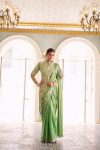 FANCY CHINON EMBROIDERY WORK READY TO WEAR SAREE WITH BANGLORY EMBROIDERY WORK STITCHED BLOUSE PARTY WEAR WHOLESALE PRICE ETHNIC GARMENT (14)