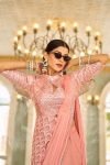 FANCY CHINON EMBROIDERY WORK READY TO WEAR SAREE WITH BANGLORY EMBROIDERY WORK STITCHED BLOUSE PARTY WEAR WHOLESALE PRICE ETHNIC GARMENT (3)
