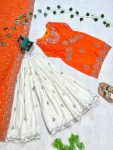 FANCY CHINON SEQUENCE EMBROIDERY WORK TOP PALAZZO WITH DUPATTA FESTIVE WEAR WHOLESALE PRICE ETHNIC GARMENT (3)
