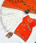 FANCY CHINON SEQUENCE EMBROIDERY WORK TOP PALAZZO WITH DUPATTA FESTIVE WEAR WHOLESALE PRICE ETHNIC GARMENT (3)
