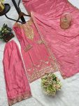 FANCY CHINON SILK EMBROIDERY AND SEQUENCE WORK TOP PALAZZO WITH DUPATTA FESTIVE WEAR WHOLESALE PRICE ETHNIC GARMENT (3)