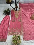 FANCY CHINON SILK EMBROIDERY AND SEQUENCE WORK TOP PALAZZO WITH DUPATTA FESTIVE WEAR WHOLESALE PRICE ETHNIC GARMENT (3)