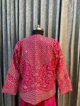 FANCY CHINON SILK MULTICOLOR EMBROIDERY SEQUENCE THREAD WORK BLOUSE KOTI WITH PALAZZO PARTY WEAR WHOLESALE PRICE ETHNIC GARMENT (2)