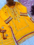 FANCY CHINON SILK SEQUENCE AND MULTI ZARI THREAD EMBROIDERY WORK TOP PALAZZO WITH DUPATTA FESTIVE WEAR WHOLESALE PRICE ETHNIC GARMENT (3)