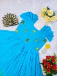 FANCY COTTON PADDING WITH HAND WORK ONE-PIECE PARTY WEAR WHOLESALE PRICE ETHNIC GARMENT (3)