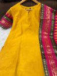 FANCY COTTON SILK JACQUARD WEAVING ZARI WORK TOP WITH DUPATTA PARTY WEAR WHOLESALE PRICE ETHNIC GARMENT (5)