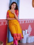 FANCY COTTON SILK JACQUARD WEAVING ZARI WORK TOP WITH DUPATTA PARTY WEAR WHOLESALE PRICE ETHNIC GARMENT (5)