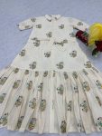 FANCY COTTON THREAD EMBROIDERY WORK ONE PIECE WITH WAIST BELT CASUAL WEAR WHOLESALE PRICE ETHNIC GARMENT (4)