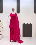 FANCY FENDI SILK PLAIN TOP SALWAR WITH DUPATTA FESTIVE WEAR WHOLESALE PRICE ETHNIC GARMENT (4)