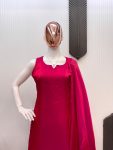 FANCY FENDI SILK PLAIN TOP SALWAR WITH DUPATTA FESTIVE WEAR WHOLESALE PRICE ETHNIC GARMENT (4)
