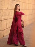 FANCY FRENCH CREEP SEQUENCE EMBROIDERY LACE WORK TOP PATIYALA WITH DUPATTA FESTIVE WEAR WHOLESALE PRICE ETHNIC GARMENT (3)