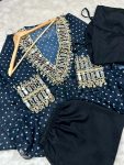 FANCY GEORGETTE CODED EMBROIDERY AND REAL MIRROR LACE WORK TOP TUBE TOP WITH BOTTOM PARTY WEAR WHOLESALE PRICE ETHNIC GARMENT (4)