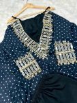 FANCY GEORGETTE CODED EMBROIDERY AND REAL MIRROR LACE WORK TOP TUBE TOP WITH BOTTOM PARTY WEAR WHOLESALE PRICE ETHNIC GARMENT (4)