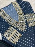 FANCY GEORGETTE CODED EMBROIDERY AND REAL MIRROR LACE WORK TOP TUBE TOP WITH BOTTOM PARTY WEAR WHOLESALE PRICE ETHNIC GARMENT (4)