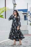 FANCY GEORGETTE DIGITAL FLORAL PRINTED ONLY ONE PIECE PARTY WEAR WHOLESALE PRICE ETHNIC GARMENT (3)