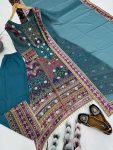 FANCY GEORGETTE DIGITAL PRINTED REAL MIRROR LACE HANDWORK TOP PALAZZO WITH DUPATTA PARTY WEAR WHOLESALE PRICE ETHNIC GARMENT (6)