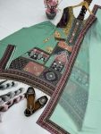 FANCY GEORGETTE DIGITAL PRINTED REAL MIRROR LACE HANDWORK TOP PALAZZO WITH DUPATTA PARTY WEAR WHOLESALE PRICE ETHNIC GARMENT (5)