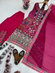FANCY GEORGETTE DIGITAL PRINTED REAL MIRROR LACE HANDWORK TOP PALAZZO WITH DUPATTA PARTY WEAR WHOLESALE PRICE ETHNIC GARMENT (7)