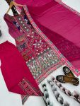 FANCY GEORGETTE DIGITAL PRINTED REAL MIRROR LACE HANDWORK TOP PALAZZO WITH DUPATTA PARTY WEAR WHOLESALE PRICE ETHNIC GARMENT (7)