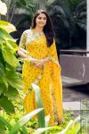 FANCY GEORGETTE DIGITAL PRINTED WITH LACE WORK SAREE WITH UNSTITCHED BLOUSE PARTY WEAR WHOLESALE PRICE ETHNICGARMENT (4)
