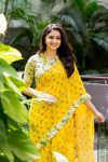 FANCY GEORGETTE DIGITAL PRINTED WITH LACE WORK SAREE WITH UNSTITCHED BLOUSE PARTY WEAR WHOLESALE PRICE ETHNICGARMENT (4)