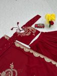 FANCY GEORGETTE EMBROIDERY CODING SEQUENCE WORK LEHENGA CHOLI WITH DUPATTA PARTY WEAR WHOLESALE PRICE ETHNIC GARMENT (4)