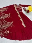 FANCY GEORGETTE EMBROIDERY CODING SEQUENCE WORK LEHENGA CHOLI WITH DUPATTA PARTY WEAR WHOLESALE PRICE ETHNIC GARMENT (4)