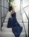 FANCY GEORGETTE EMBROIDERY SEQUENCE LACE WORK SAREE WITH UNSTITCHED BLOUSE PARTY WEAR WHOLESALE PRICE ETHNIC GARMENT (3)