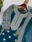 FANCY GEORGETTE EMBROIDERY SEQUENCE MOTI WORK TOP BOTTOM WITH DUPATTA PARTY WEAR WHOLESALE PRICE ETHNIC GARMENT (5)