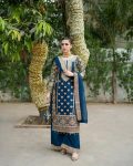 FANCY GEORGETTE EMBROIDERY SEQUENCE MOTI WORK TOP BOTTOM WITH DUPATTA PARTY WEAR WHOLESALE PRICE ETHNIC GARMENT (5)