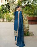 FANCY GEORGETTE EMBROIDERY SEQUENCE MOTI WORK TOP BOTTOM WITH DUPATTA PARTY WEAR WHOLESALE PRICE ETHNIC GARMENT (5)