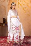 FANCY GEORGETTE EMBROIDERY SEQUENCE REAL MIRROR HANDWORK TOP PALAZO WITH DUPATTA PARTY WEAR WHOLESALE PRICE ETHNIC GARMENT (6)