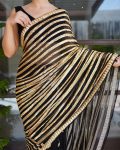 FANCY GEORGETTE EMBROIDERY SEQUENCE WORK SAREE WITH UNSTITCHED BLOUSE PARTY WEAR WHOLESALE PRICE ETHNIC GARMENT (4)
